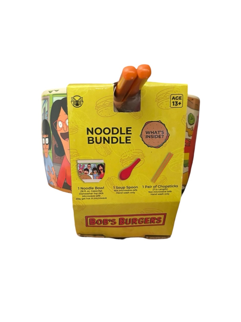 Bob's Burgers Ramen Bowl with Chopsticks - Picture 4 of 4